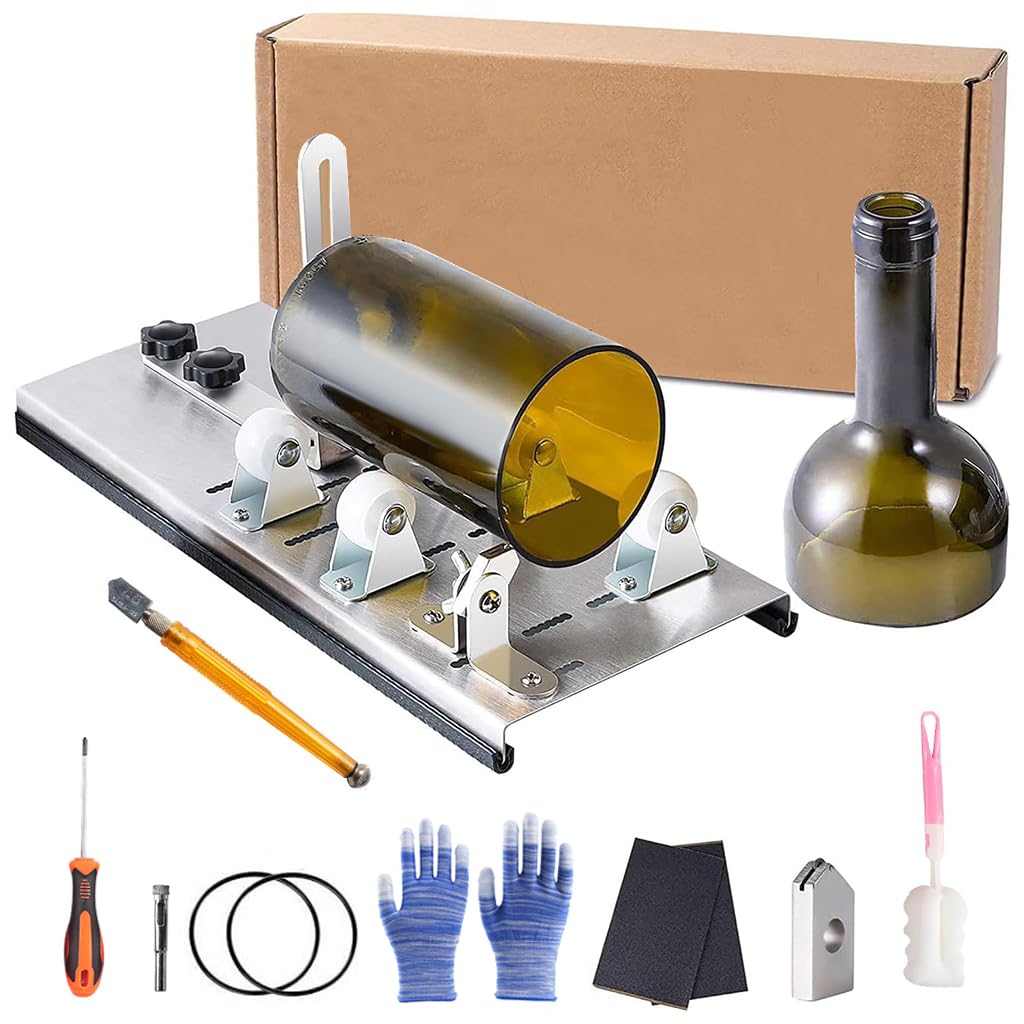 Serplex 12Pcs Glass Bottle Cutter Tool Kit Wine Glass Bottle Cutter Device Kit Glass Cutting Tool Kit for DIY Craft Stainless Steel Glass Bottle Cutter Universal Glass Bottle Cutter Serplex 12Pcs Glass Bottle Cutter Tool Kit Wine Glass Bottle Cutter Device Kit Glass Cutting Tool Kit for DIY Craft Stainless Steel Glass Bottle Cutter Universal Glass Bottle Cutter